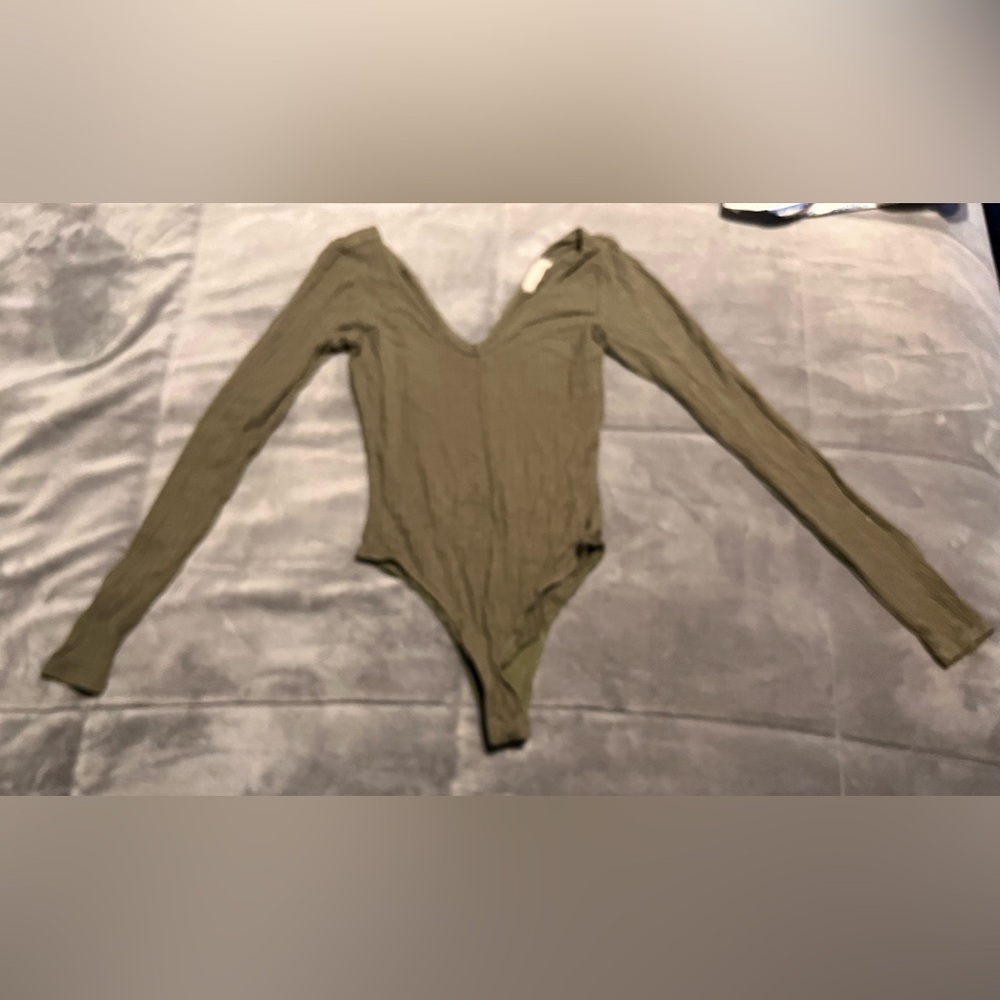 Olive Long Sleeve Bodysuit